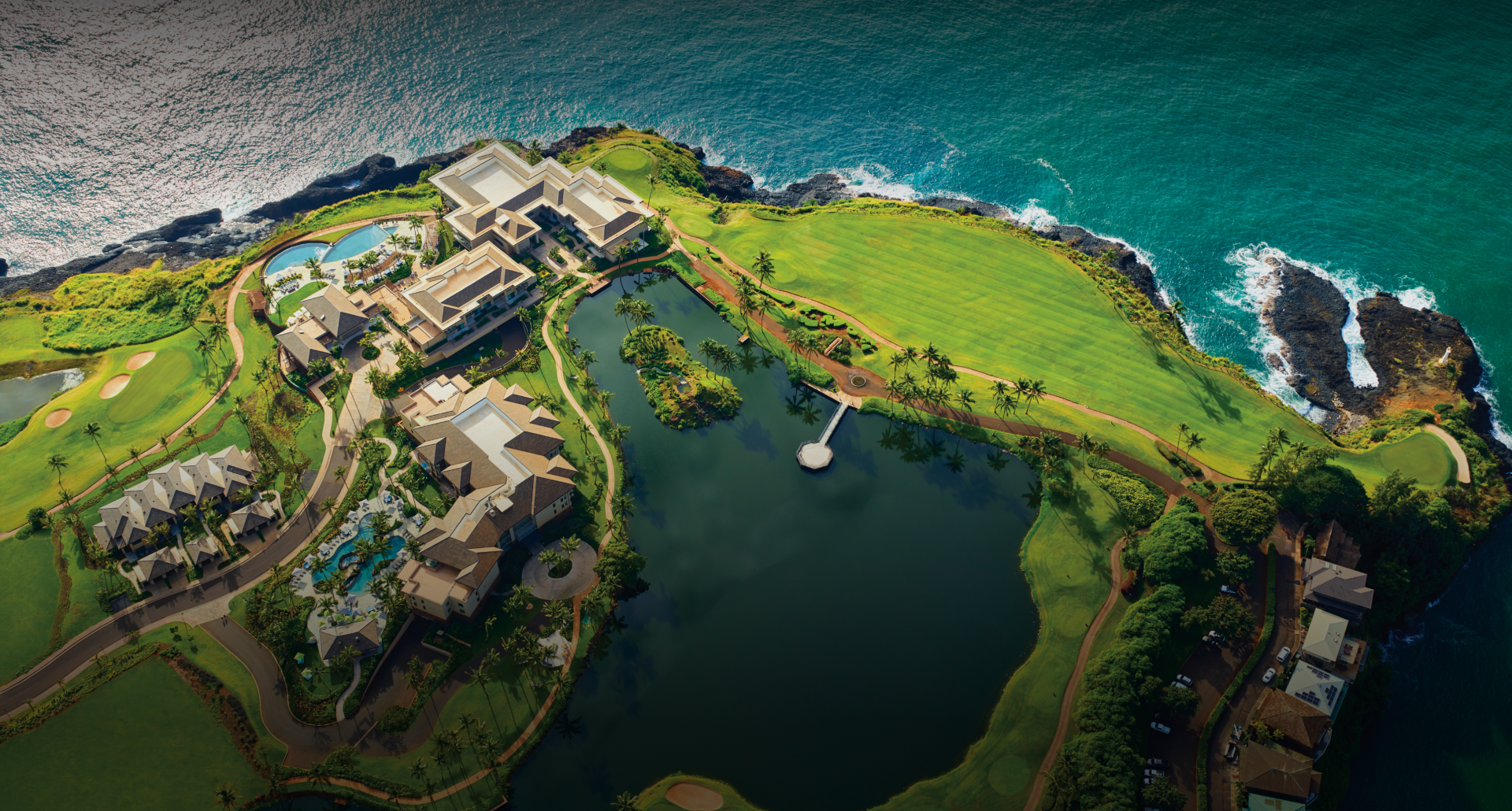 Andiamo curated by Timbers, arial view of Timbers Kauai